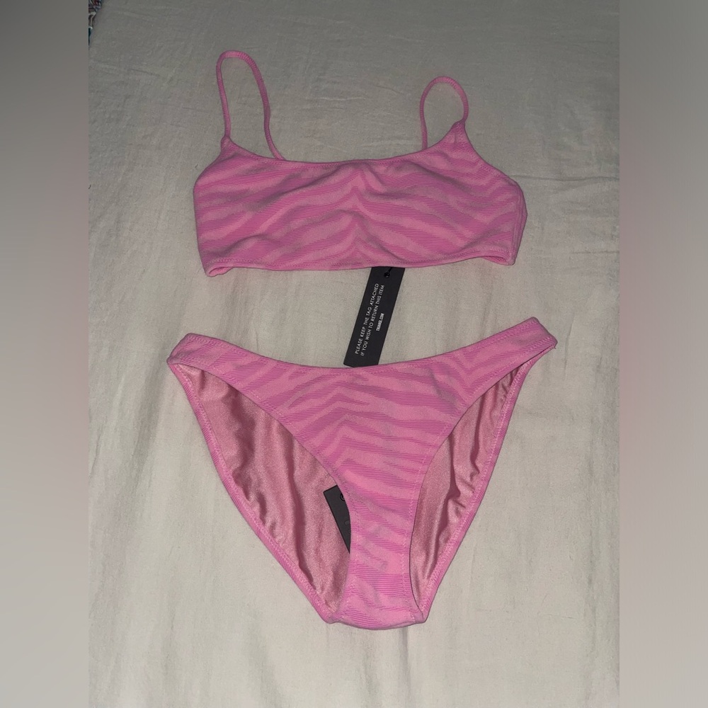 Triangl Pink Zebra Bikini (Top Size: L, Bottom Size: XL)